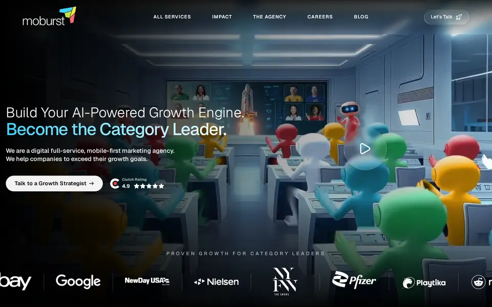 Moburst homepage